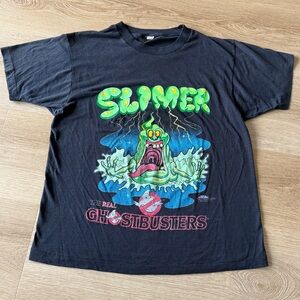 Vintage 80s 1983 Ghostbusters Slimer Single Stitch Tshirt